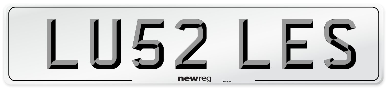 LU52 LES Number Plate from New Reg